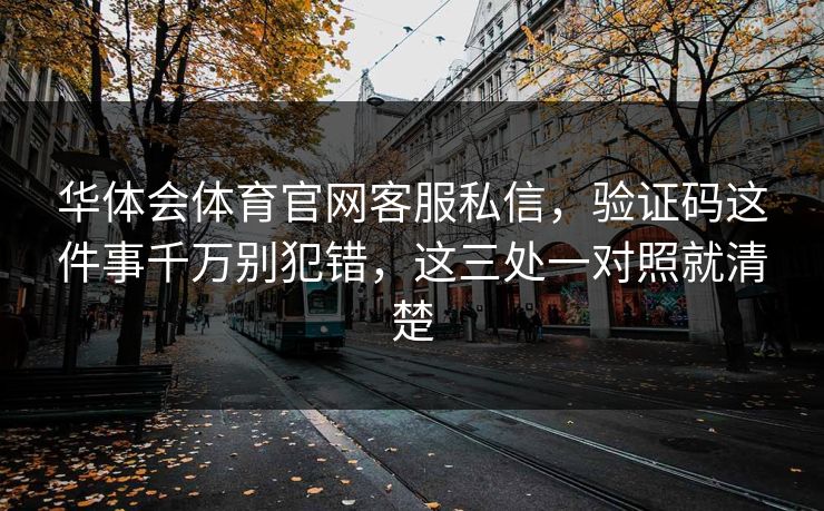 华体会体育官网客服私信，验证码这件事千万别犯错，这三处一对照就清楚