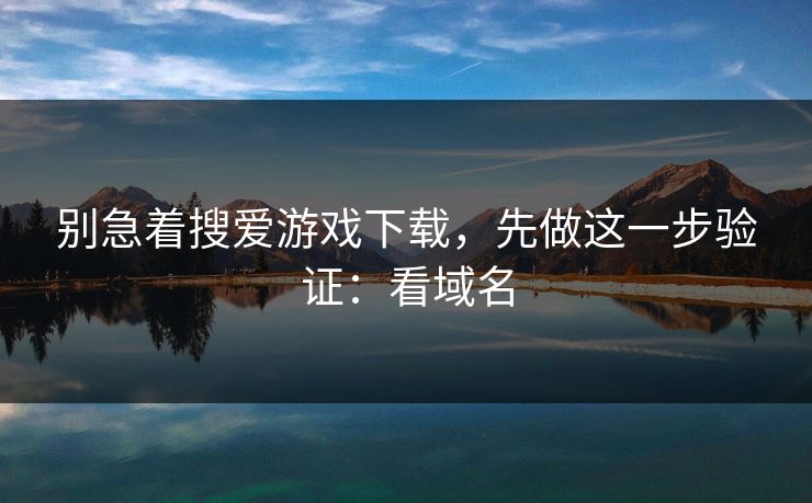别急着搜爱游戏下载,先做这一步验证:看域名